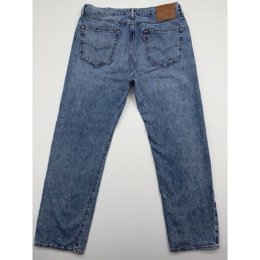 Levi's 505 Mens Jeans 36x32 Medium Wash Blue Regular Fit Straight Leg Denim - Picture 5 of 11